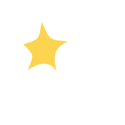 Twinkling yellow stars